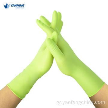 Μία χρήση μη ολισθητικών γάντια νιτριλίου